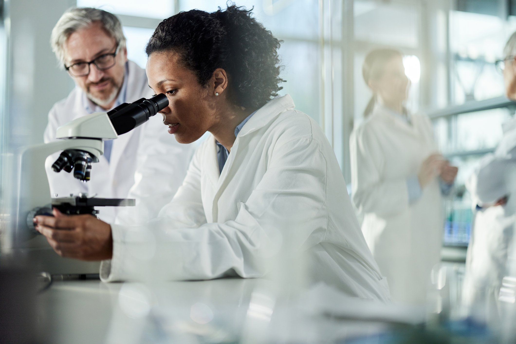 Scientists working in a laboratory.
