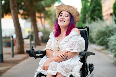 Getty - happy hair dyes wheelchair
