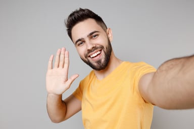 Person taking a selife