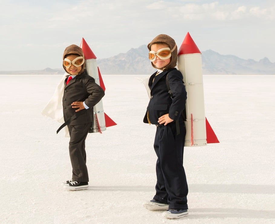 kids with rockets