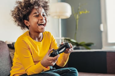 video game child fun play happy online