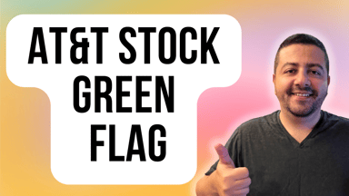 at&t stock green flag