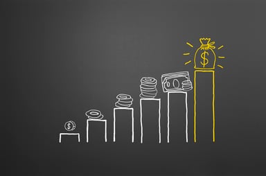 compound interest savings graphic