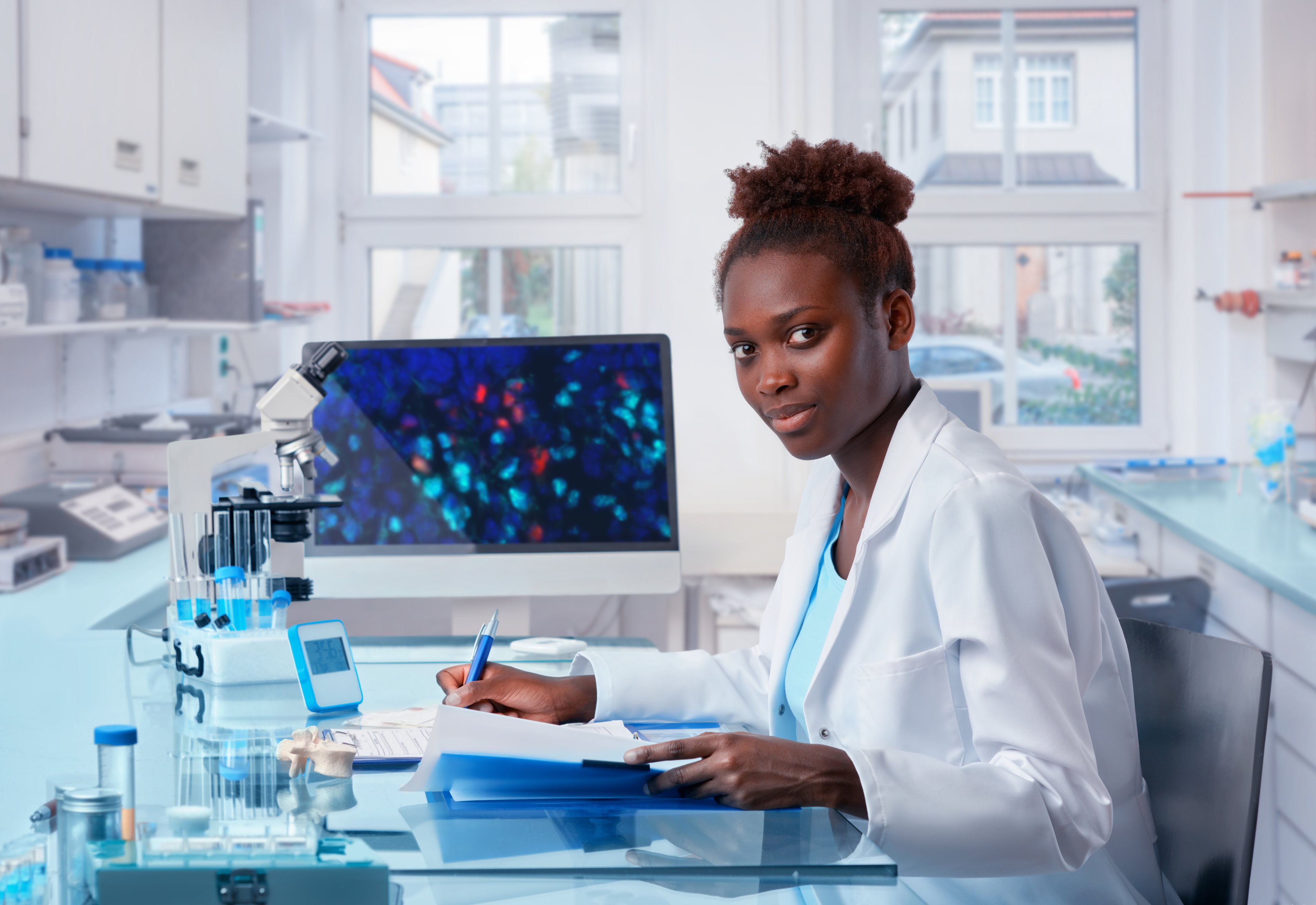 woman lab science research STEM