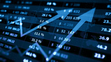 Stock chart arrows going up