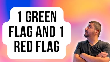 1 green flag and 1 red flag