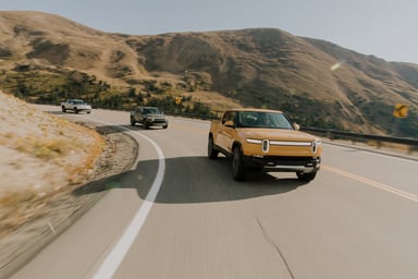 Rivian R1T pickup trucks