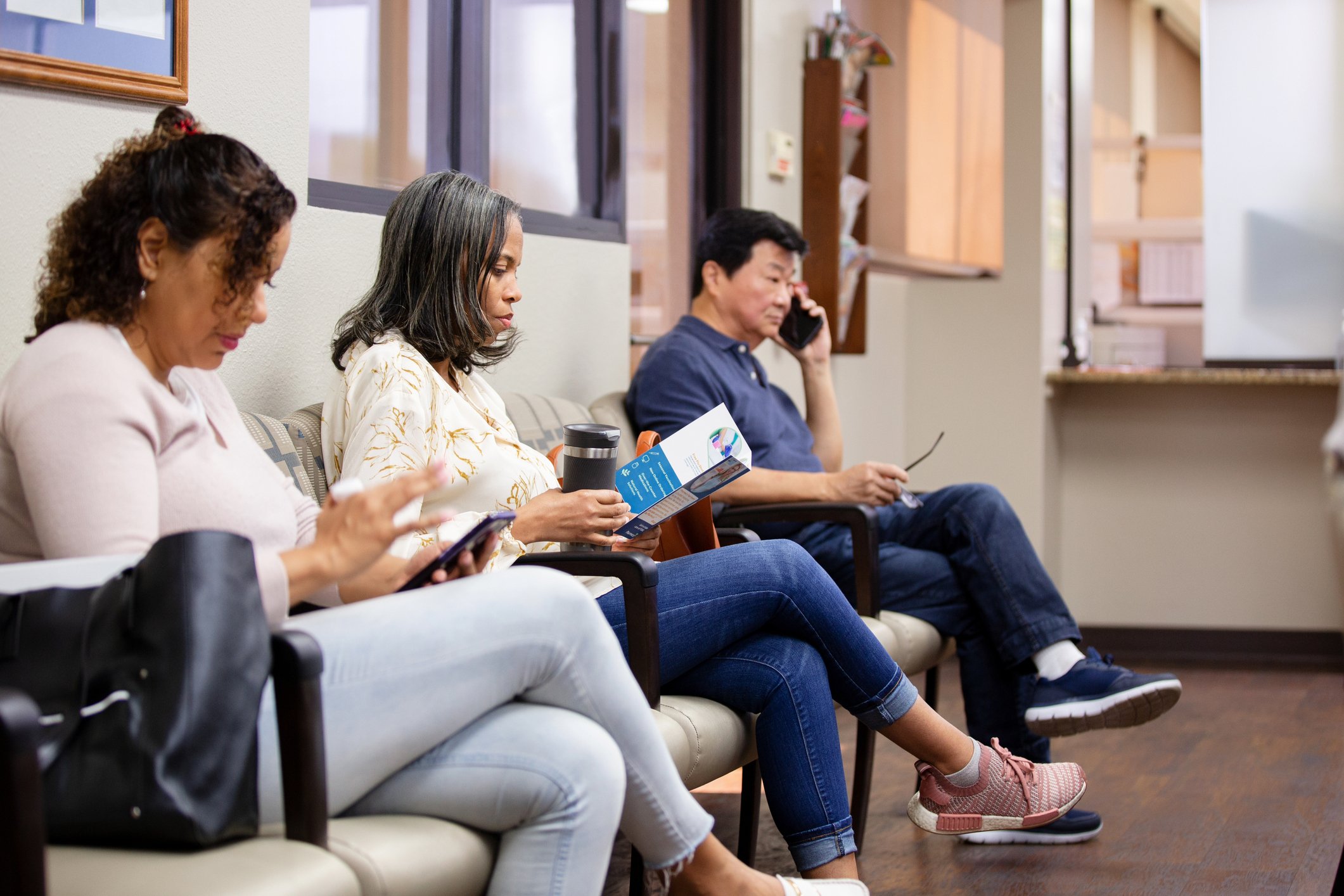 Patients in a waiting room