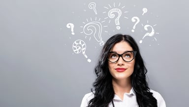 Getty - person with questions looking up