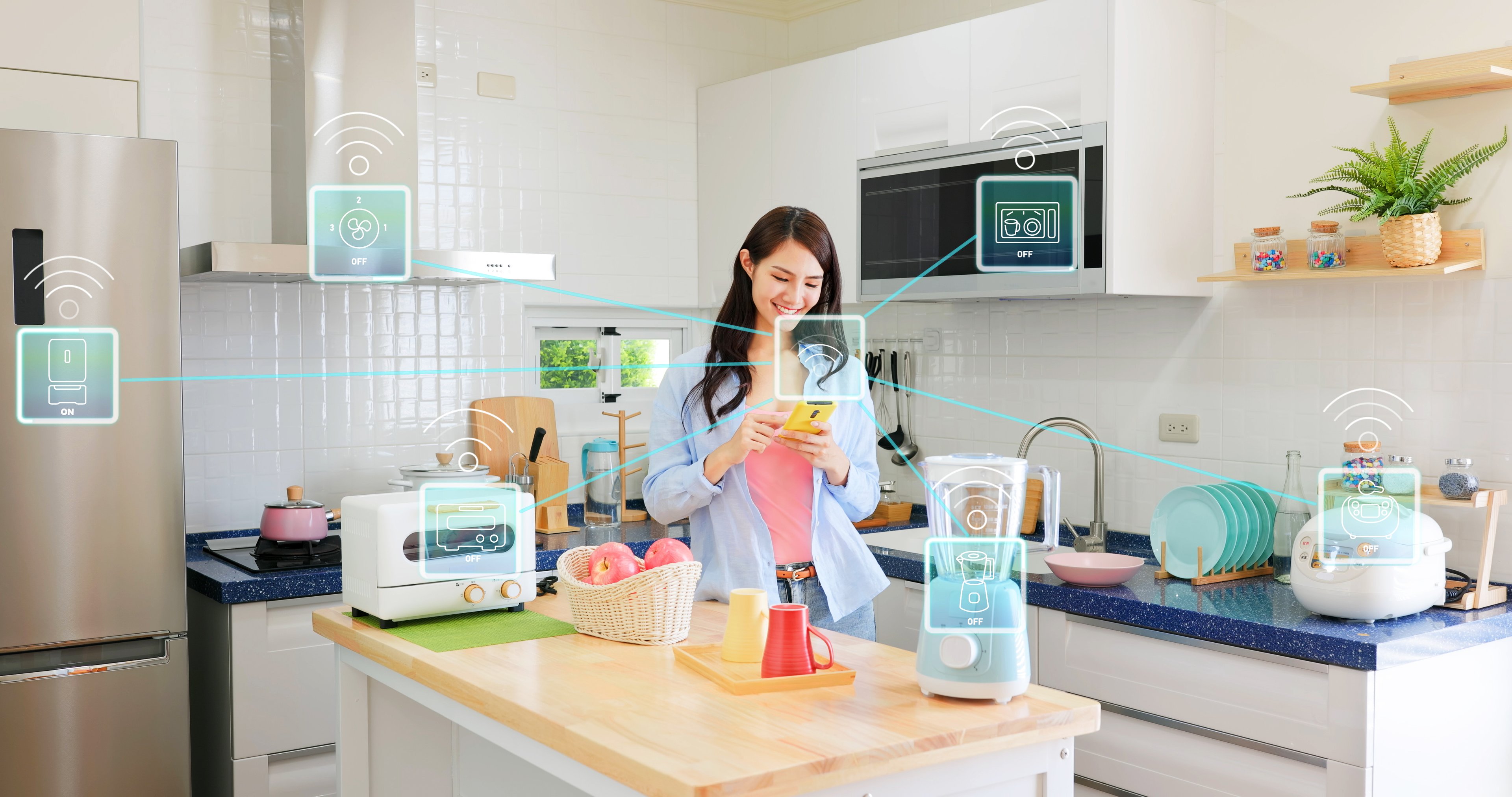 IOT internet of things connection kitchen