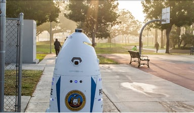 robot nyc police knightscope nvidia