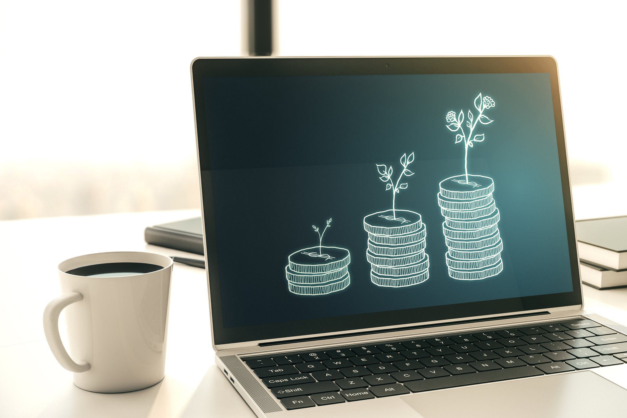 dividends money grow laptop (1)