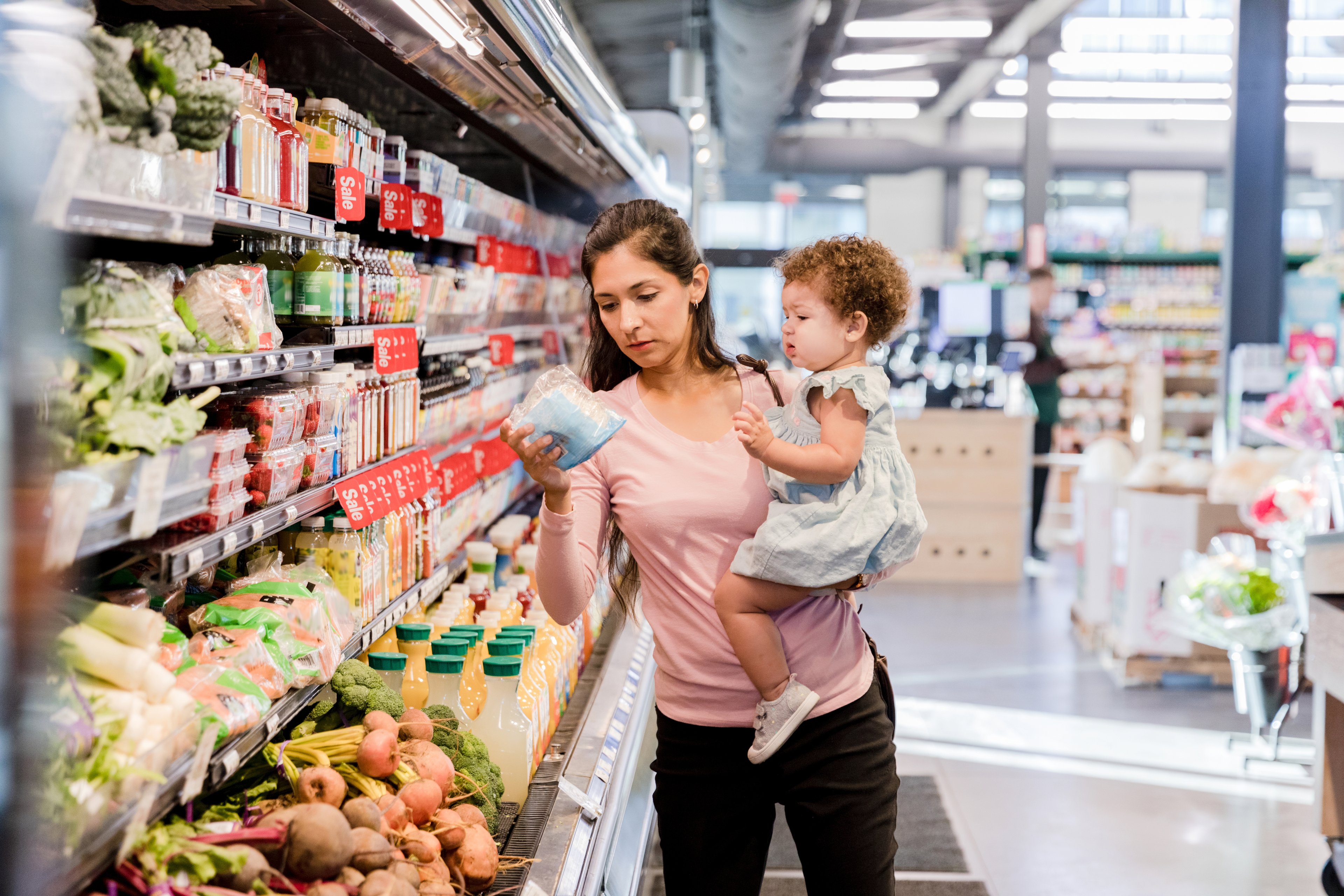 A person buying groceries.
