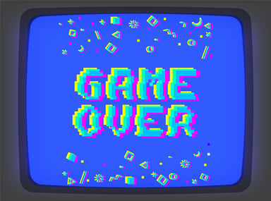 game over vector art video game