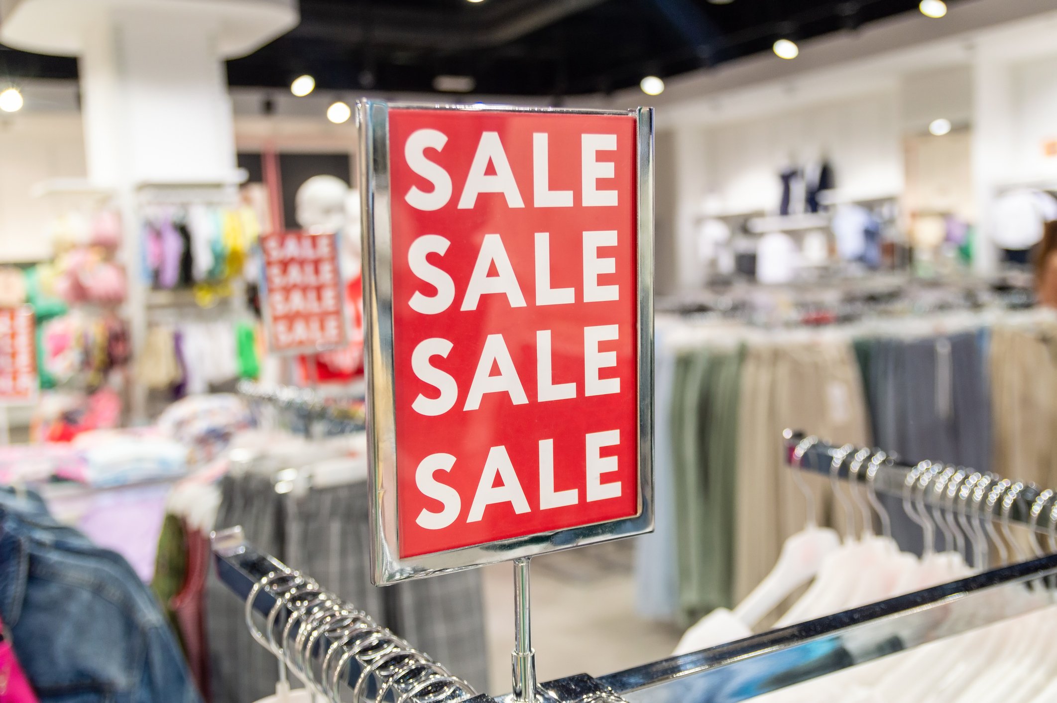 on sale discount shopping