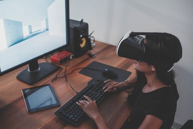 VR goggles exploring metaverse