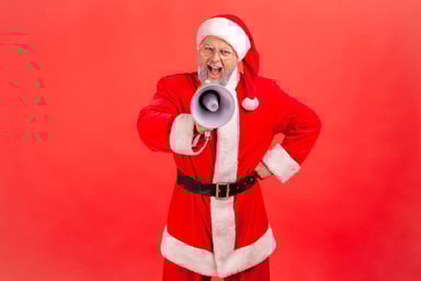 holiday santa claus rally loudspeaker