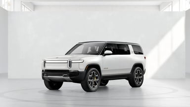 Rivian white R1S