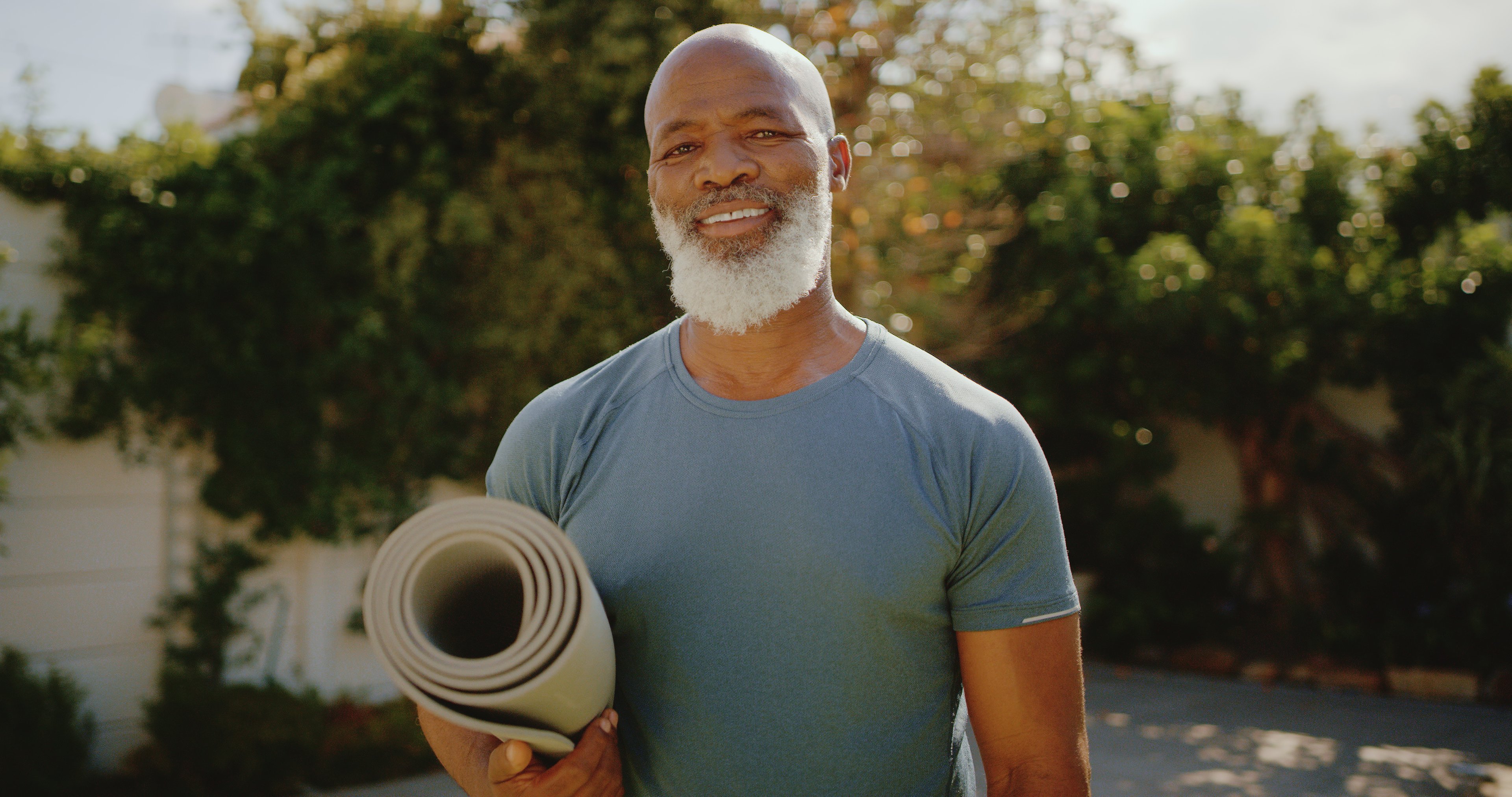 yoga mat active retire exercise happy wellness