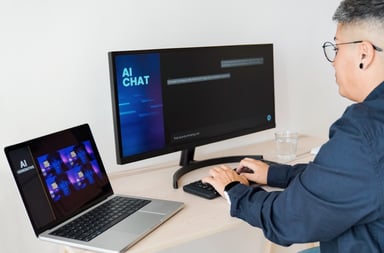 Person technology using AI computer chat