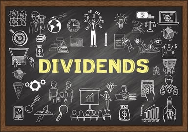 dividends blackboard sketch doodle