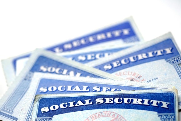 A pile of Social Security cards.