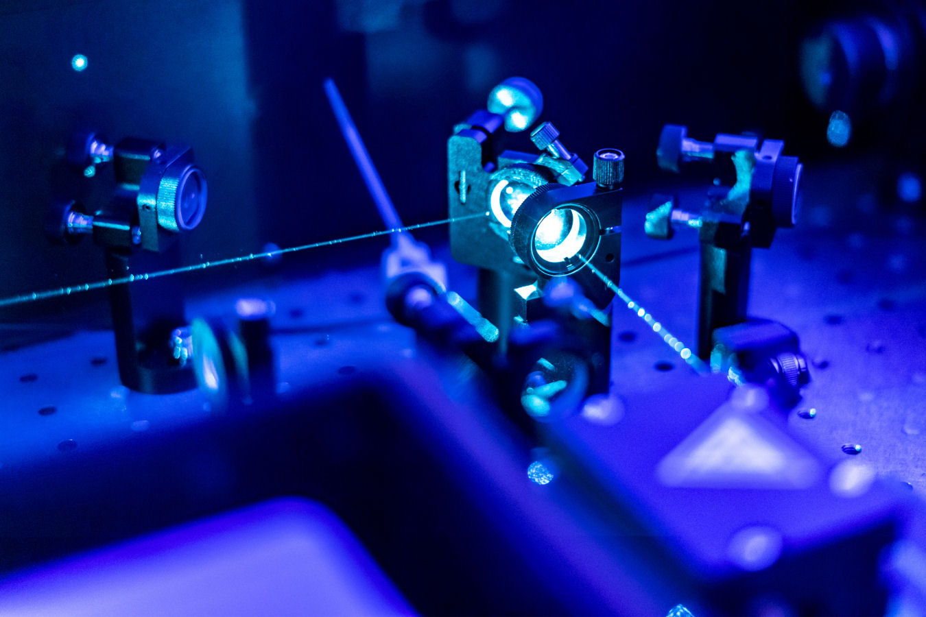 Lasers cooling quantum computing qubits. 