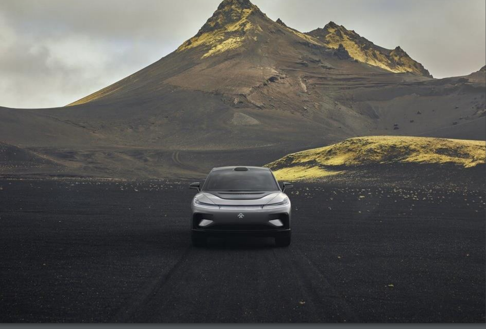 Faraday FF91 with mountain background