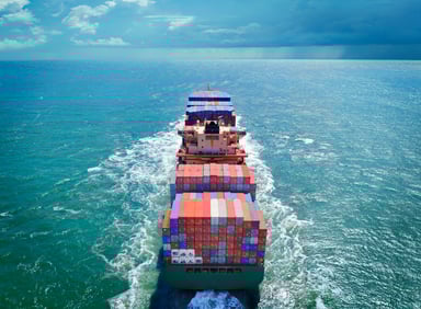freight ship with cargo containers