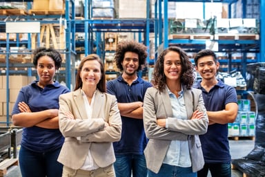 4 folks in warehouse