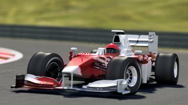 red white formula one car