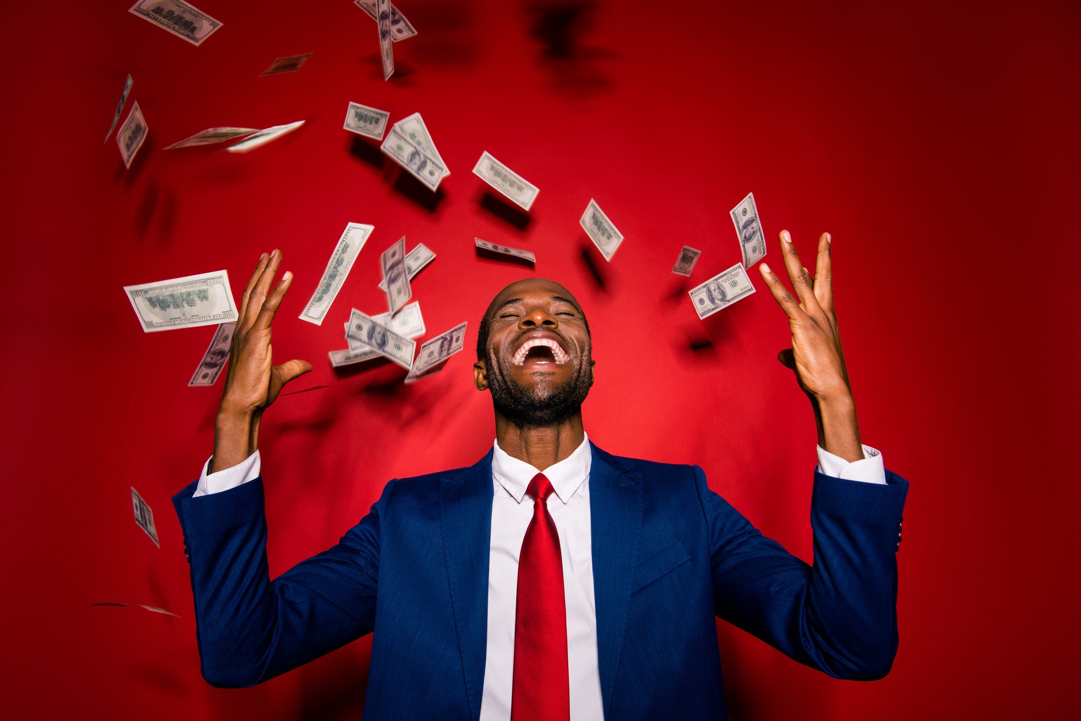 it's raining money dividends happy investor