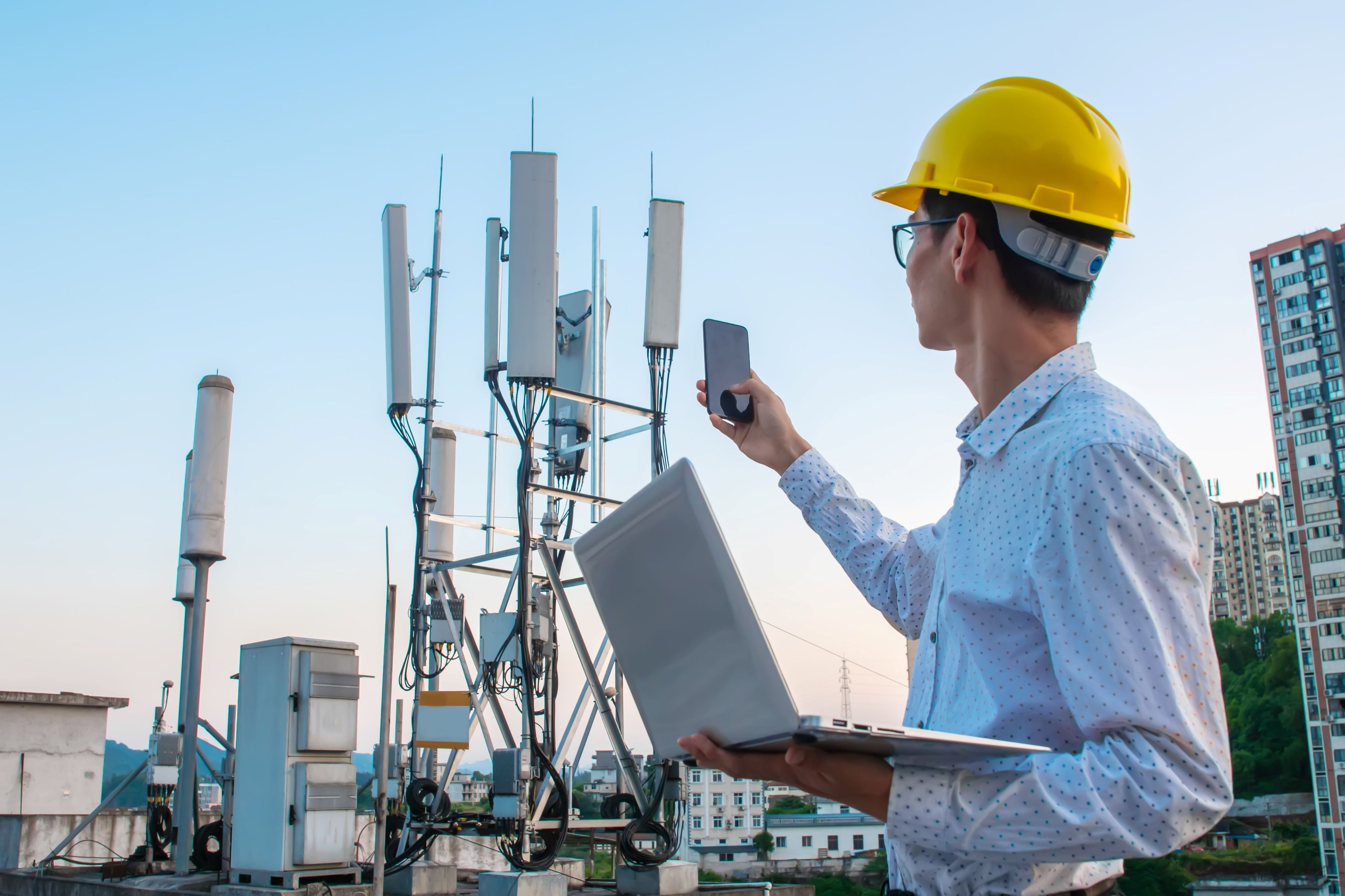 Small towers and technician