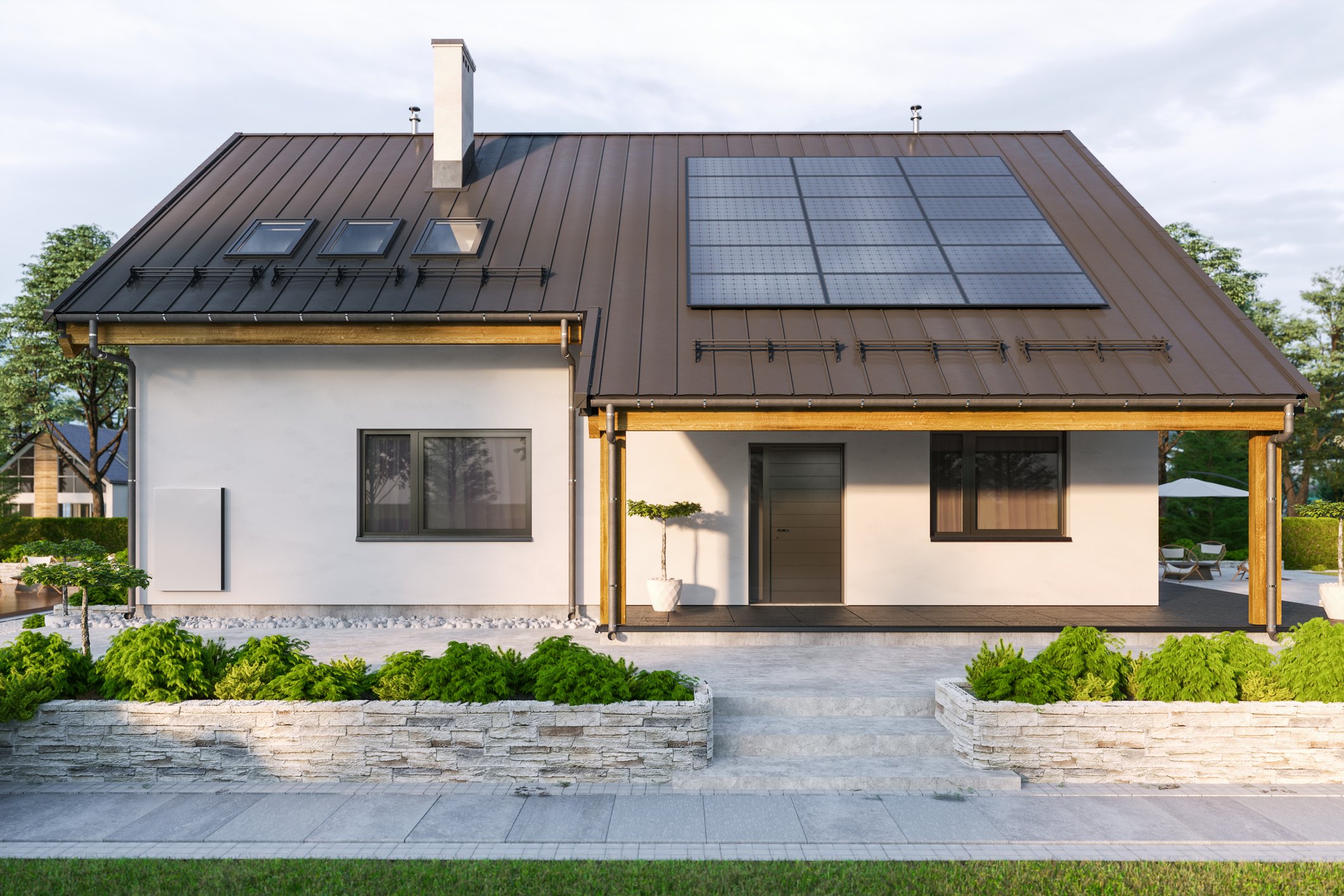 Home with Solar Panels