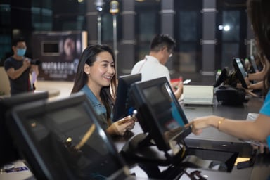 checking out point of sale restaurant