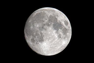 Full moon against a black background