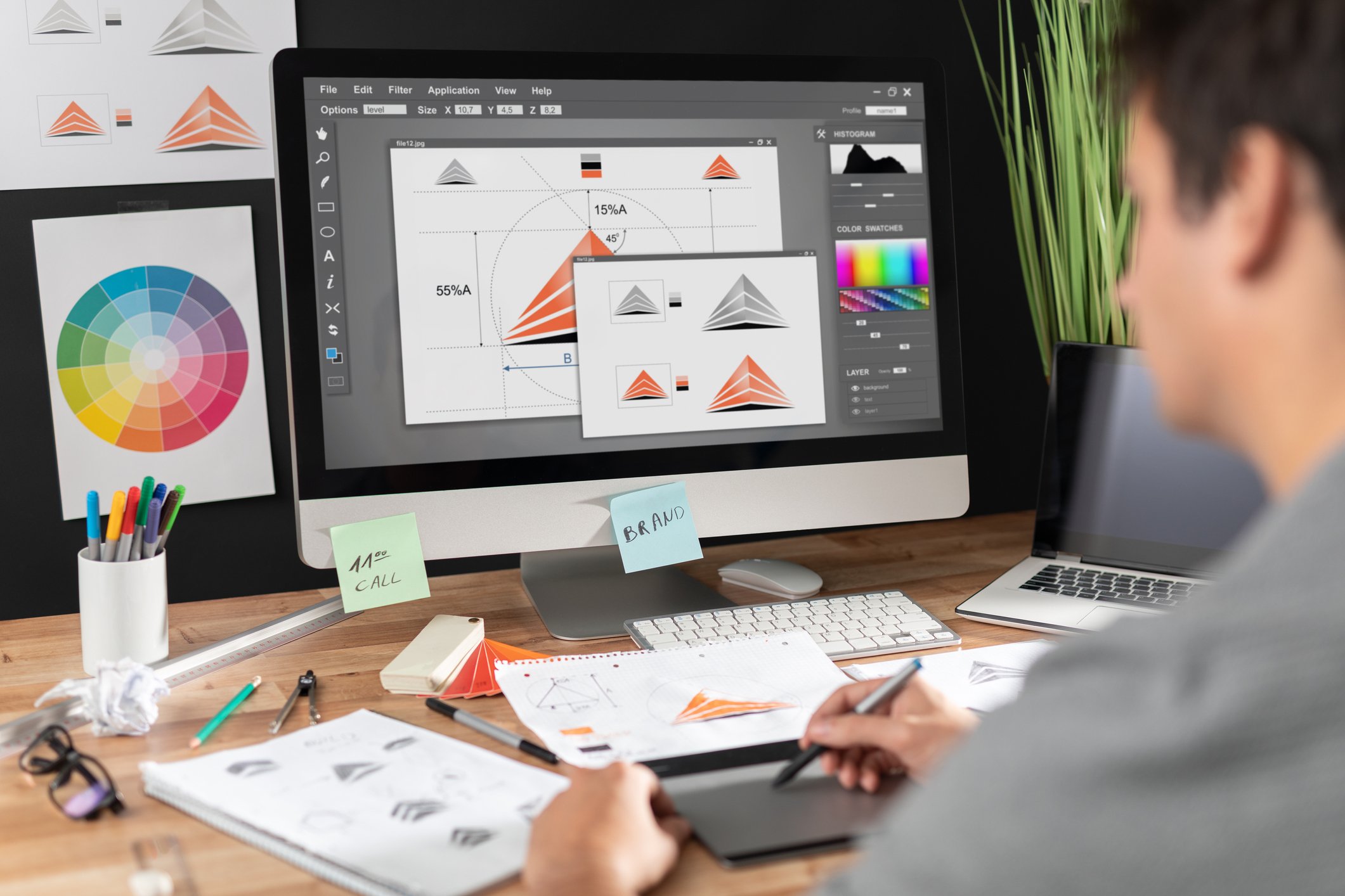 Designer on Computer