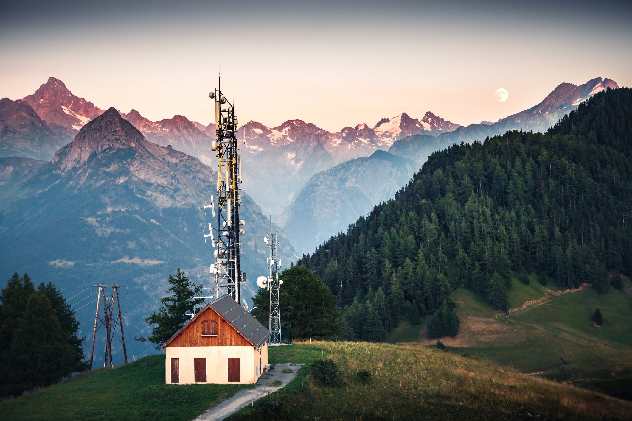 cell towers in mountains
