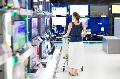 buying a tv television electronics shopping