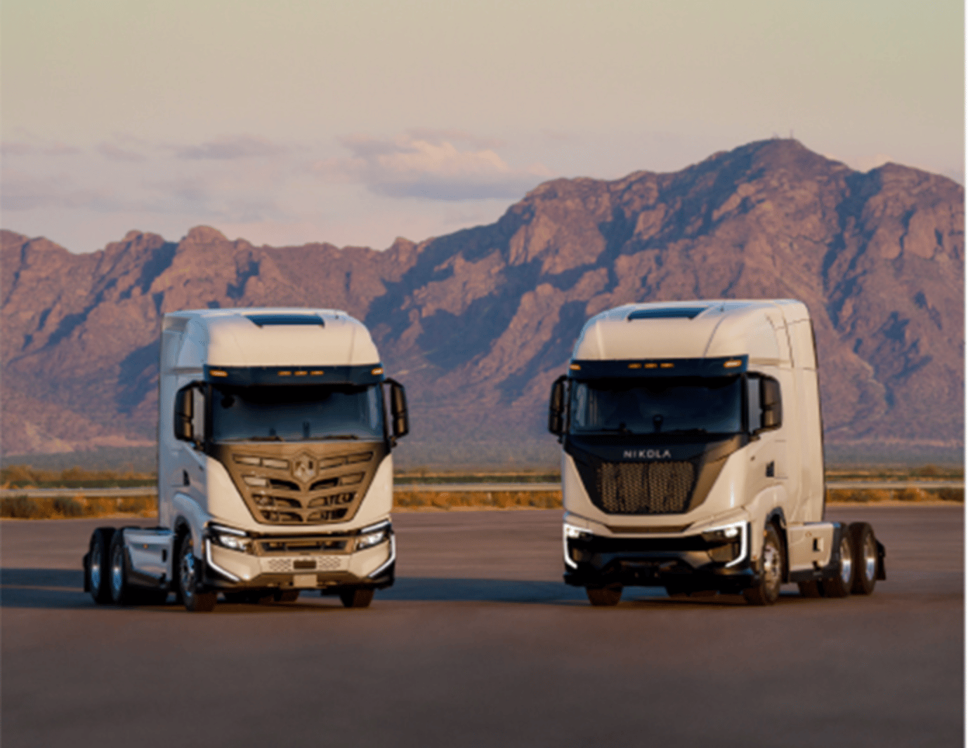 Nikola trucks side by side