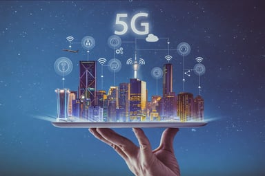 5G Graphic Being Held by Hand