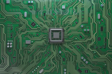 A computer circuit board with a CPU.