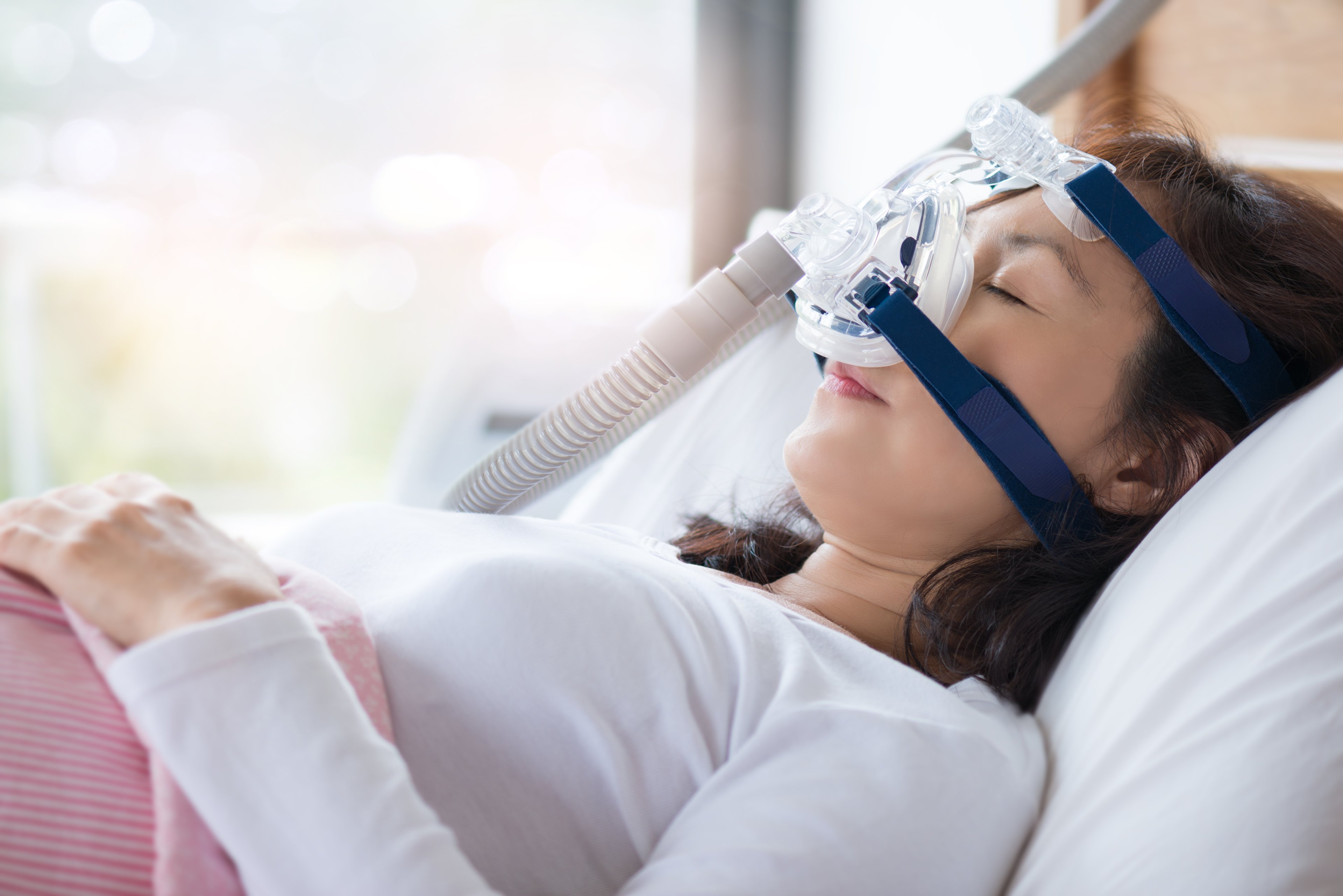 CPAP mask person