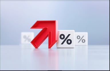 arrow up percent sign