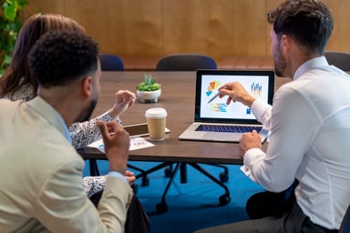 financial advisor laptop two people