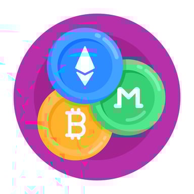 bticoin etherem logos