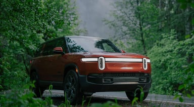 Rivian red R1S
