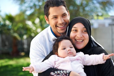 Getty - smiling happy family with child