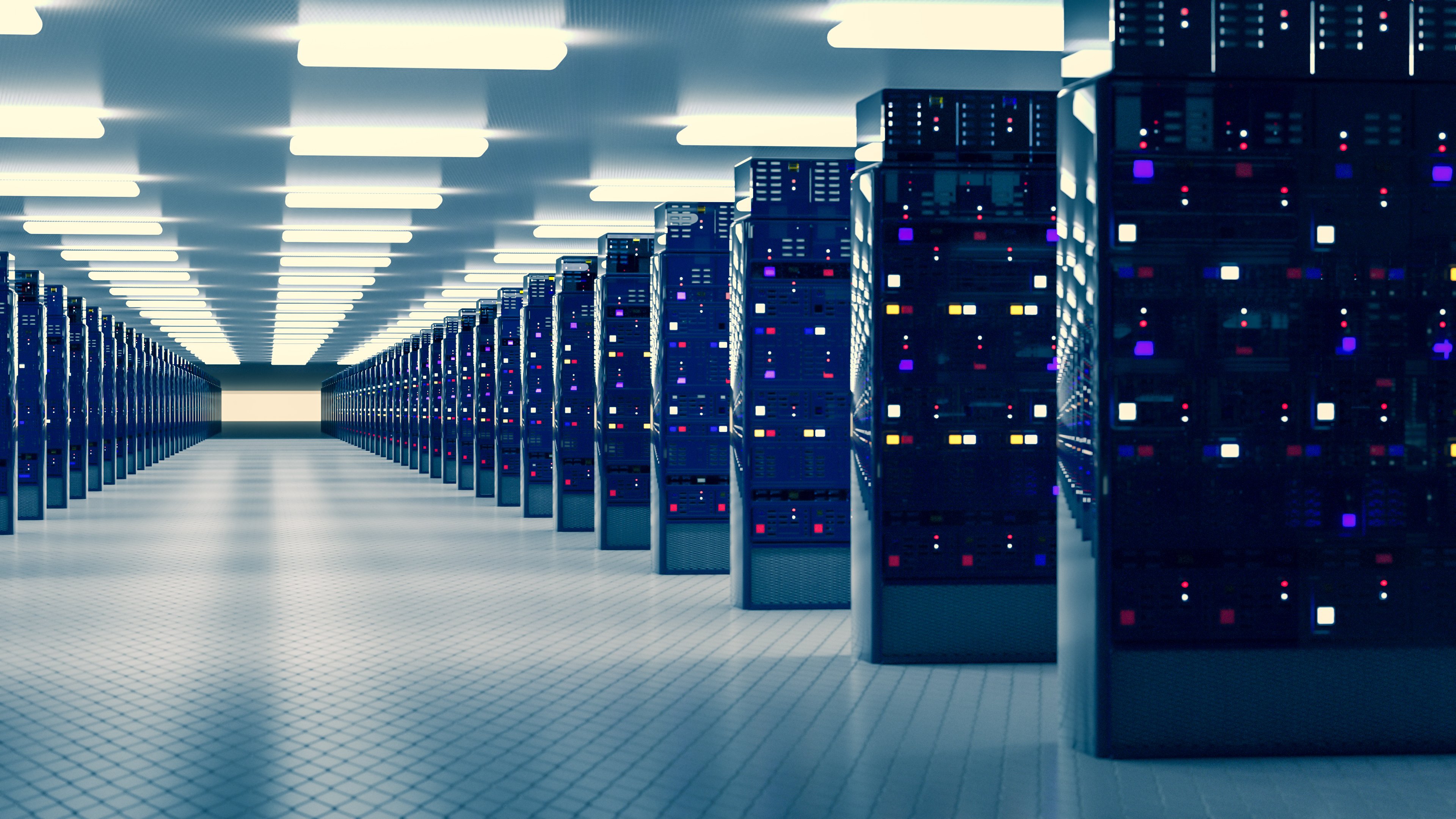 computer servers in a room