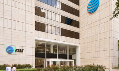 large office building with _AT&T logo on front_AT&T_